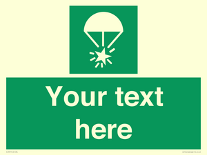 Custom sign safe condition Rocket parachute flare